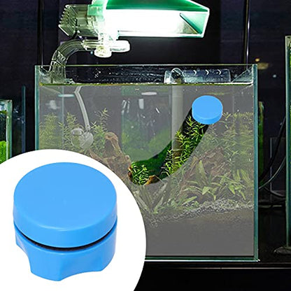 Zerodis Mini Aquarium Magnetic Cleaner, Fish Bowl Brush Glass Scraper Portable Fish Tank Floating Cleaning Tool for Small Glass Marine Aquariums