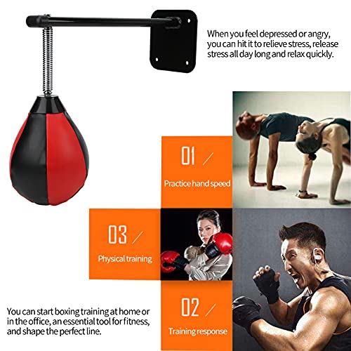 Wall Hanging Boxing Bag Speed Training Hanging Bag Stress Relief Hanging Boxing Bracket Wall Mount Heavy Kits for Home Gym Workout