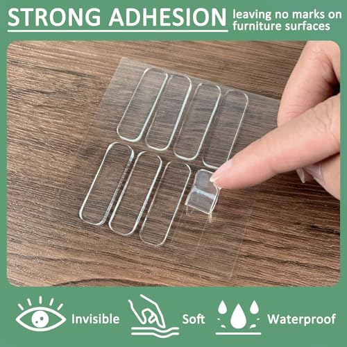 8-Pack Silicone Anti-Collision Pads, 1.38 * 0.39in Clear Silicone Version with Anti-Collision, Anti-Slip & Sound-Dampening Functions, for Furniture, Door, Window and Cabinet Protection