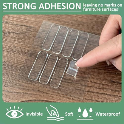 8-Pack Silicone Anti-Collision Pads, 1.38 * 0.39in Clear Silicone Version with Anti-Collision, Anti-Slip & Sound-Dampening Functions, for Furniture, Door, Window and Cabinet Protection