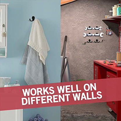Jack N’ Drill Coat Hook 5+1 Pack in Matte Nickel, Heavy Duty and Easy to Install Two-Prong Wall Hooks for Towels, Coats, Hats, Bags and Robes Ideal for Use at Home, Kitchen, Bathroom and Office - color: Matte Nickel