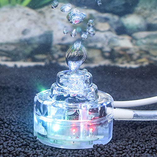 Colorful Gradient Even Air Output Underwater Bubble Fish Tank Light LED, Submersible Light, Waterproof for Fish Tank(U.S. regulations)