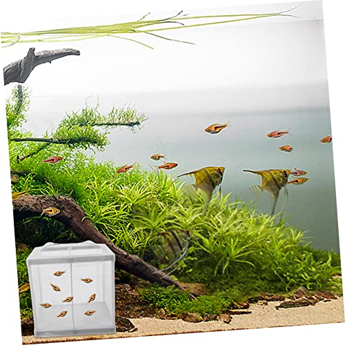Garneck 2pcs Fish Breeder Net for Aquariums Separation Net Hatching Incubator Cups Easy to Install Fish Box for Fry and Shrimp Breeding