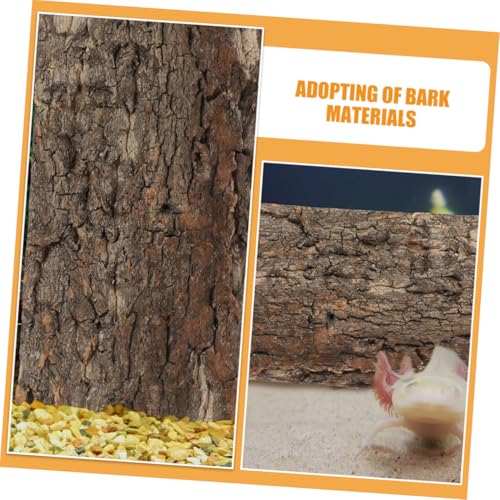 3pcs Bark Background for Reptile Terrariums Decor for Fish Tanks Comfortable Habitat for Snakes Lizards More