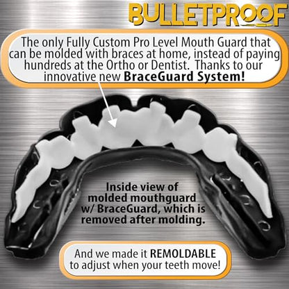 Bulletproof Braces Mouth Guard: Most Breathable Thin Mouthguard for Braces! - color: Retro Blue Gray