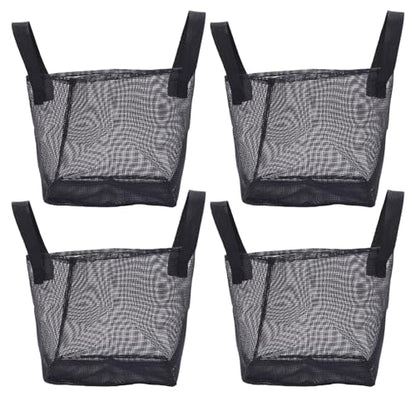 4PCS Aquatic Plant Pots, Reusable PVC Pond Planting Bags with Sturdy Handles, Aquatic Plant Baskets, Grow Bags for Island Live Aquarium Flowers, Convenient to Storage (Square) - size: Square