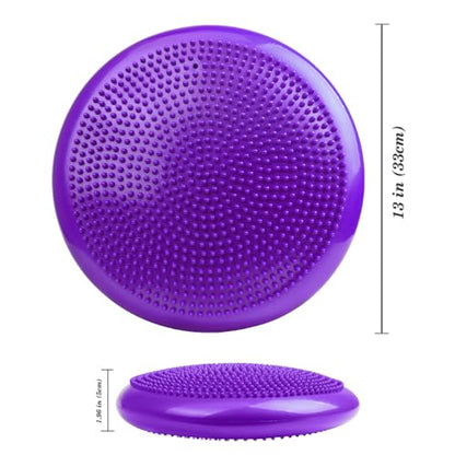 JBM 13" Inflated Stability Wobble Cushion Balance Stability Disc with Pump - Support up to 770lb