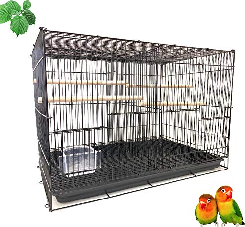 Lot of Breeding Bird Flight Cages for Canary Parakeet Aviaries Budgies Lovebird Finch (24" Black Divider) - color: 24" Black Divider