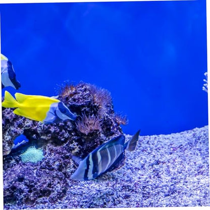 Aquarium Background Self Adhesive PVC Wallpaper Roll Underwater Scenery Fish Tank Decor Water Resistant and Durable Blue Height Enhance Your Aquarium Aesthetic - color: Blue
