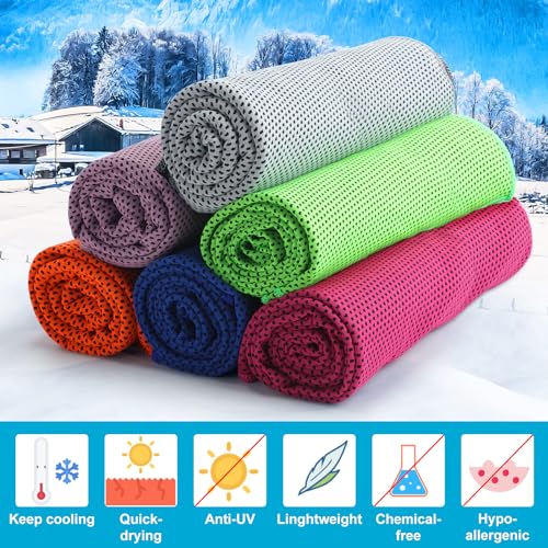 Honoson 20 Packs Cooling Towel for Neck Face - size: 16 x 43 inch