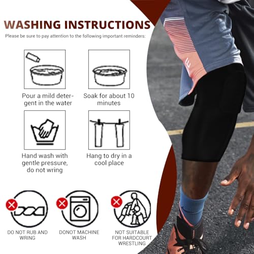PISIQI Knee Pads Compression Pads Long Leg Sleeve Collision Avoidance Brace - color: Ni Cai Black, size: Medium