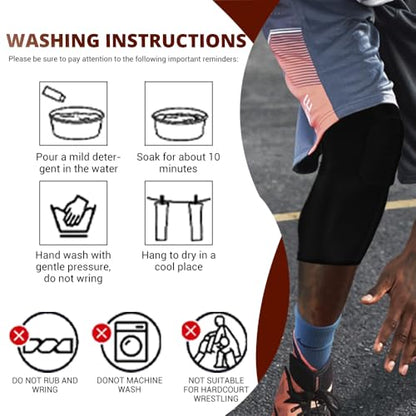 PISIQI Knee Pads Compression Pads Long Leg Sleeve Collision Avoidance Brace - color: Ni Cai Black, size: XX-Large