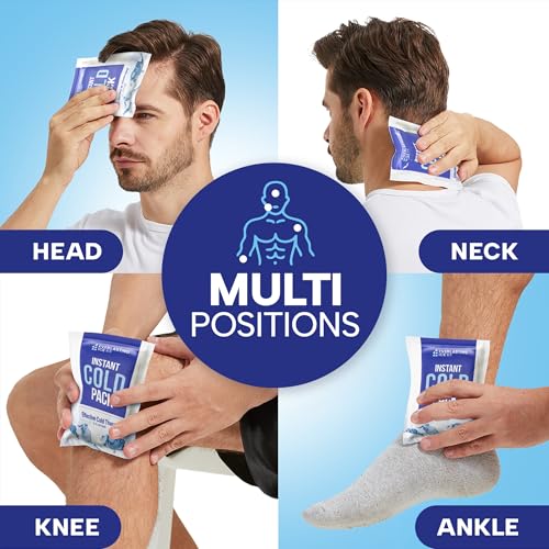 50 Pack Instant Ice Packs for Injuries, Disposable Instant Cold Pack - style: 50 Pack