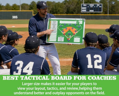 Magnetic Baseball Lineup Board, Softball Lineup Board, Baseball Accessories - color: Baseball-green