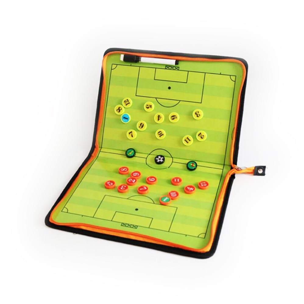 Soccer Coaching Board Soccer Coaches Clipboard Tactical Magnetic Board Kit,Portable Strategy Coaches Board with Dry Erase, Marker Pen and Zipper Bag,Football Coaching Board