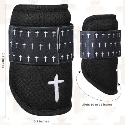 Chicingyou Protective Elbow Guard for Baseball Softball Sports Youth Elbow Guard with Adjustable Strap - style: Christian Faith Cross