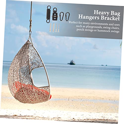 Heavy Bag Hanger Set Stainless Steel Suspension Hooks for Boxing Hammocks Outdoor Use Adjustable Heavy Duty Shock Absorbing Design for Home Gym Playground