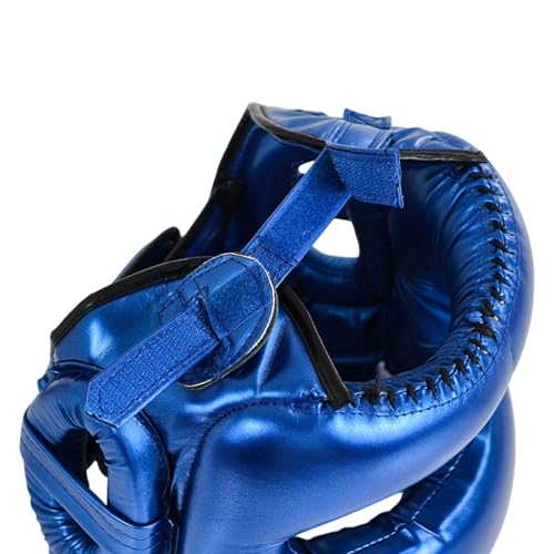 Adjustable Boxing Headgear with Full Coverages Protections Easy Liners Kickboxing Helmet for Athletes Present Muay Thai Helmet - color: Black