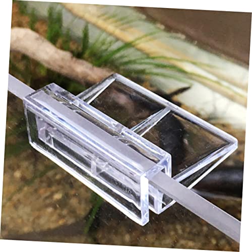 TOYANDONA 10pcs Acrylic Aquarium Support Brackets for Fish Tanks Adjustable Clips for 7-8mm Glass Sturdy Support Racks for Fish Tank Covers