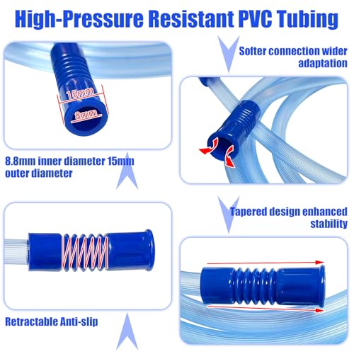10 Pack Extended Suction Connection Tube, 80in Extra Long Suction Tubing – Universal Replacement Tubing Compatible with 8mm Standard Interface Devices