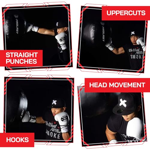 Small Double End Hanging Punching Bag, Boxing, Muay Thai, MMA Training Equipment, Cylindrical, Portable, Filled, Lightweight - color: Red