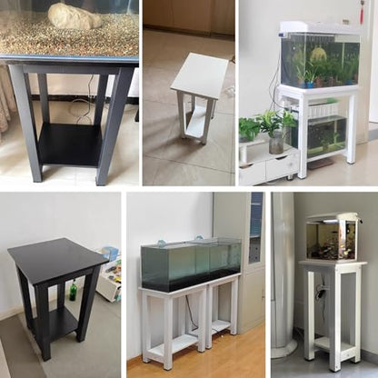 Multi-functional Storage Rack, Double-layer Aquarium Stand, Reinforced Steel Frame + Anti-slip Design, Easy To Install(70x35cm/27.6x13.8in) - size: 70x35cm/27.6x13.8in