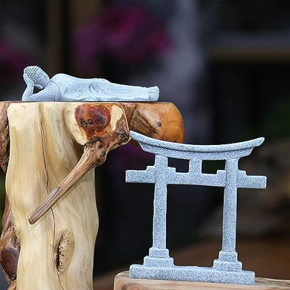 Fish Tanks Decoration Aquariums Japanese Torii Gate Ornament Garden Landscape Hideouts Cave House Dollhouse Accessories, 7.1x2.3x8.3cm - size: 7.1x2.3x8.3cm