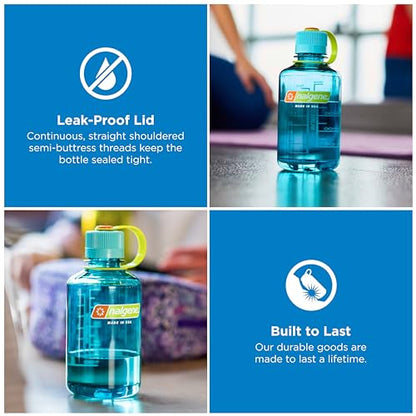 Nalgene 16 oz Narrow Mouth Water Bottle, Cerulean - color: Cerulean, size: 16 Ounces
