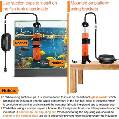 brine Shrimp Hatchery， brine Shrimp Eggs Incubator Kits,Multifunctional Artemia Hatchery with air Pump,Live brine Shrimp net,Feeder,storagerand and Large Clip(Set of 20pcs)