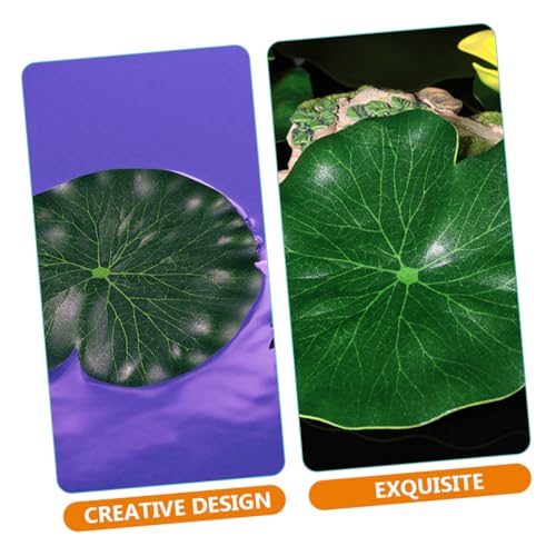 10pcs Emulation Lotus Leaves Floating Pond Decoration 17cm Simulation Water Lily Pads Artificial Plant Decor for Aquarium Garden Pool Display