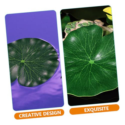 10pcs Emulation Lotus Leaves Floating Pond Decoration 17cm Simulation Water Lily Pads Artificial Plant Decor for Aquarium Garden Pool Display