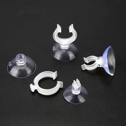 Aquarium Suction Cup Clips Set Fish Tank Air Line Holder Clear Plastic for Glass Fish Supples and Fish Tank Clear Airline Tubing Decorations Shrimp Nests and Reptile - size: Φ0.39in/10mm