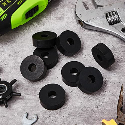 Vibration Isolation Washer Rubber Isolation Pads 1.5 Od 0.5 ID 0.5 in Rubber Washers Thick Anti Vibration Pads Bushings Mechanical Damping Solid(8 Pcs)