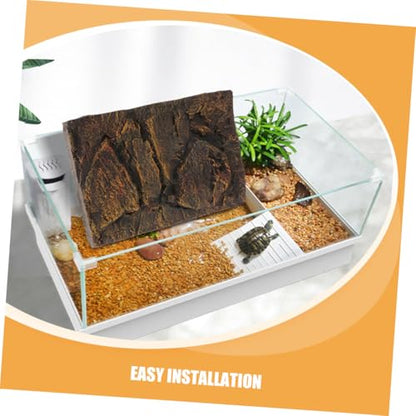 Happyyami Reptile Tank Background Board for Aquariums and Turtle Tanks Versatile Habitat Decoration Scenic Effect Aquarium Backdrop for Enhanced Depth
