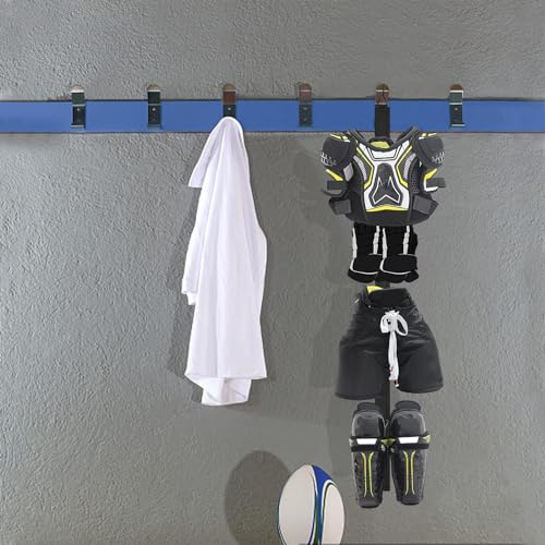 6pcs Hockey Hanger Portable Hanging Dryig Rack Hockey Gifts for Home and Outdoor Using in Ice Hockey Skating Football Camping Fishing 5 Hooks - color: Blackx 6