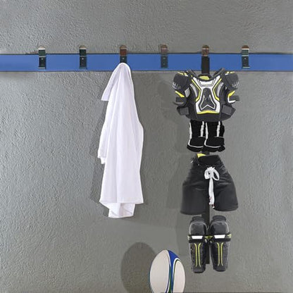 6pcs Hockey Hanger Portable Hanging Dryig Rack Hockey Gifts for Home and Outdoor Using in Ice Hockey Skating Football Camping Fishing 5 Hooks - color: Blackx 6