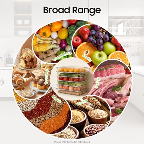 6 Pack Food Pans, 4 Inch Deep Clear Food Pan with Lids,Commercial Food Storage Containers for Restaurant, Hotel