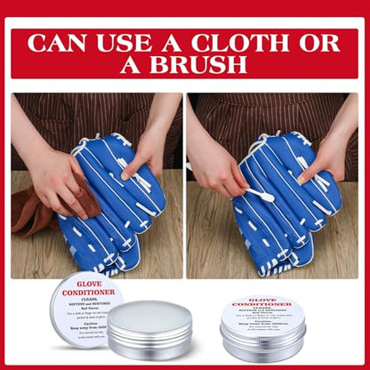2 Pcs Baseball Glove Conditioner Leather Conditioner Cream Softball Baseball Glove for Break in Gloves Leather Sports Equipment Improving Flexibility