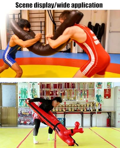 DYK&NX Hanging Grappling Dummy, Judo Punching Bag Dummy, MMA Dummy, Standing Sitting Laying Throwing, 185cm Life-Size, for Martial Arts Boxing Karate Multiple Training, UNFILLED