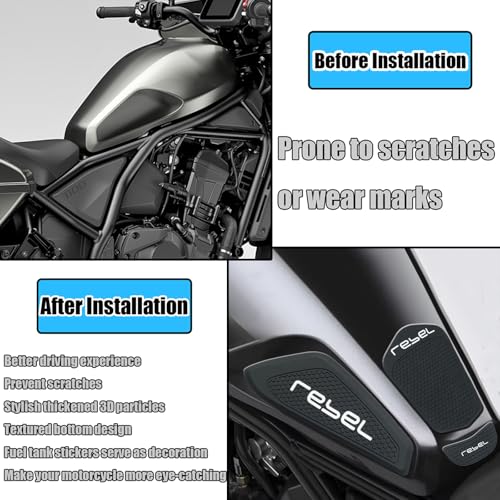 for Rebel 1100 CMX 1100 2025 Motorcycle Fuel Tank Pads, Fuel Tank Kits, Side Pads, Knee pad Stickers, Fuel Tank Traction Pads, Decals Rebel CMX1100 2021-2026 Motorcycle Accessories
