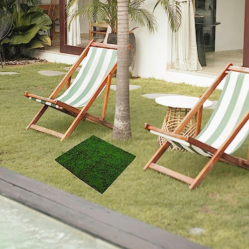 Healifty Artificial Moss Mat 19.68X19.68 Inch Square Simulation Grass Pad Realistic Faux Moss Turf for Indoor Outdoor DIY Landscaping Garden Decor