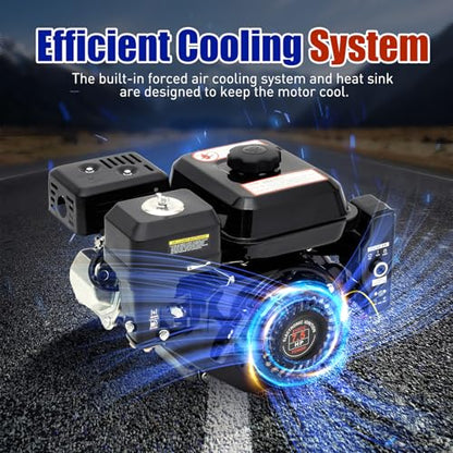 7.5HP Go Kart Engine 212cc 4 Stroke Gas Engine Horizontal Engine OHV Gasoline Air Cooling Go Kart Engine Motor for Lawnmower Scarifier Go Kart Compressor