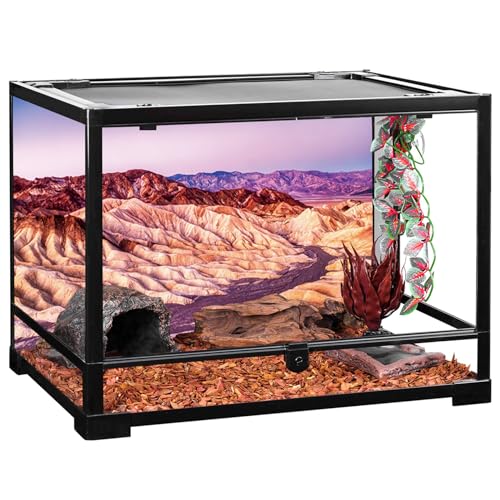 YongFoto Reptile Terrarium Background - 24x16 inch Desert Rocky Bush Thorns Western Wilderness Habitat Backdrop - color: Purple, size: 24 x 16 in