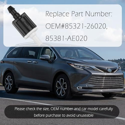2PCS Windshield Washer Check Valve,Windshield Washer Nozzle Check Valve Compatible with Toyota,Windshields Sprayer Nozzle Checks Valves Replace OEM#85321-26020/85381-AE020