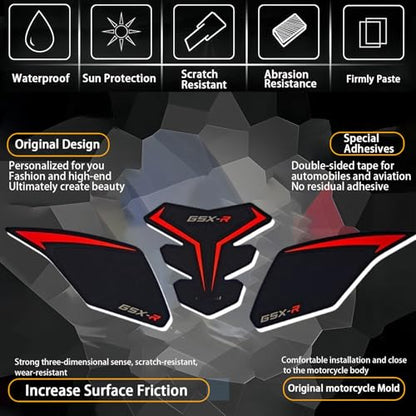 Tank Pad Sticker For GSX250R Thermal Insulation, Damage Prevention, Coating Protection,The Fuel Tank Pad, GSX250R Accessories (Red B)