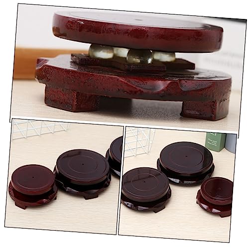 Round Rotating Display Stand for Mini Plants and Decor Sturdy Base for Indoor Gardens Tabletop Showcase and Home Decoration Rustic Table Stand for Display