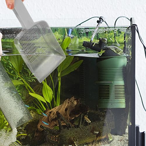 Aquarium Sand Shovel and Fish Tank Cleaning Tool Plastic Sediment Scoop for Gravel Removal in Aquariums and Fish Tanks Multifunctional Aquatic Cleaning Accessory