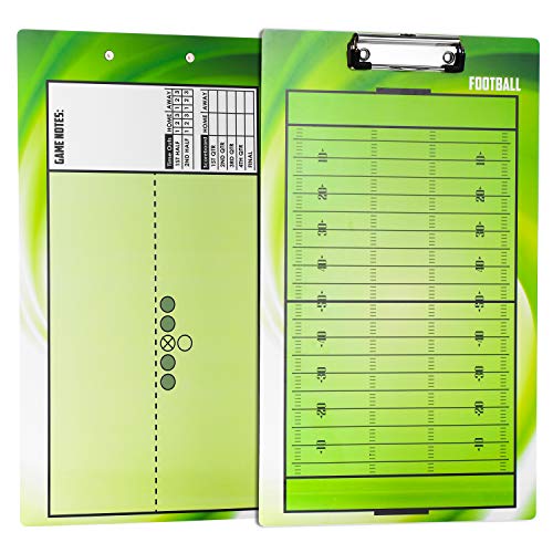BETTERLINE Football Coaching Board Double Sided Dry Erase Clipboard Sports