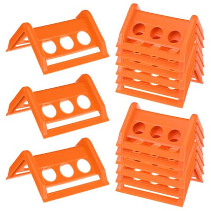 24 Pack Edge Corner Protectors for Flatbed Trucks, Heavy-Duty Plastic Cargo Guard – Reusable V-Shaped Tie Down Protectors for Up to 4 Inch Ratchet Straps, Shipping, and Load Securing (Orange)