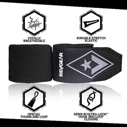 Revgear 2-Inch Wide Elastic Hand Wrap - color: Black